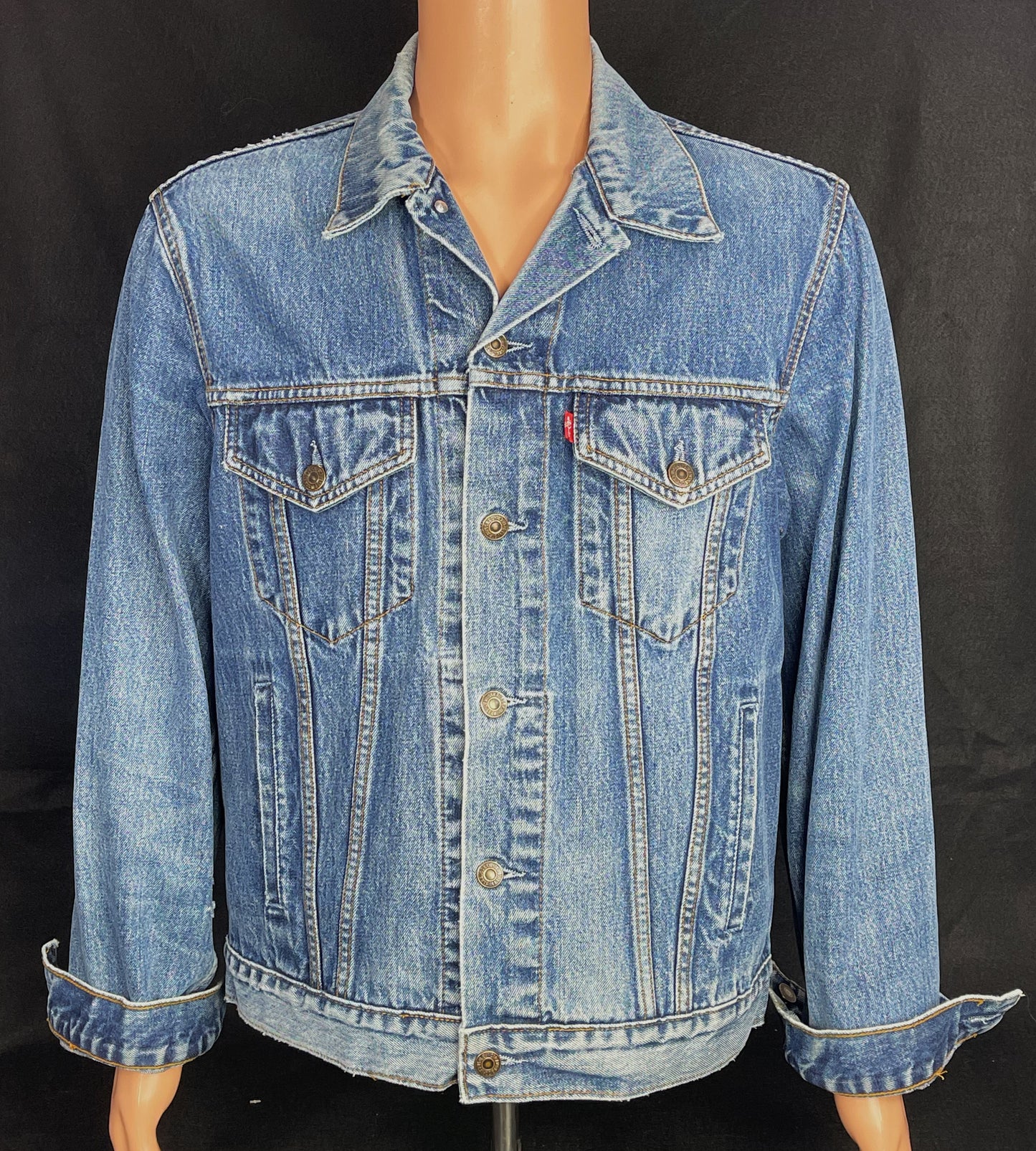 Upcycle Grateful Dead Levis Denim Jacket Skiing Bears Mens Large Womens XLarge
