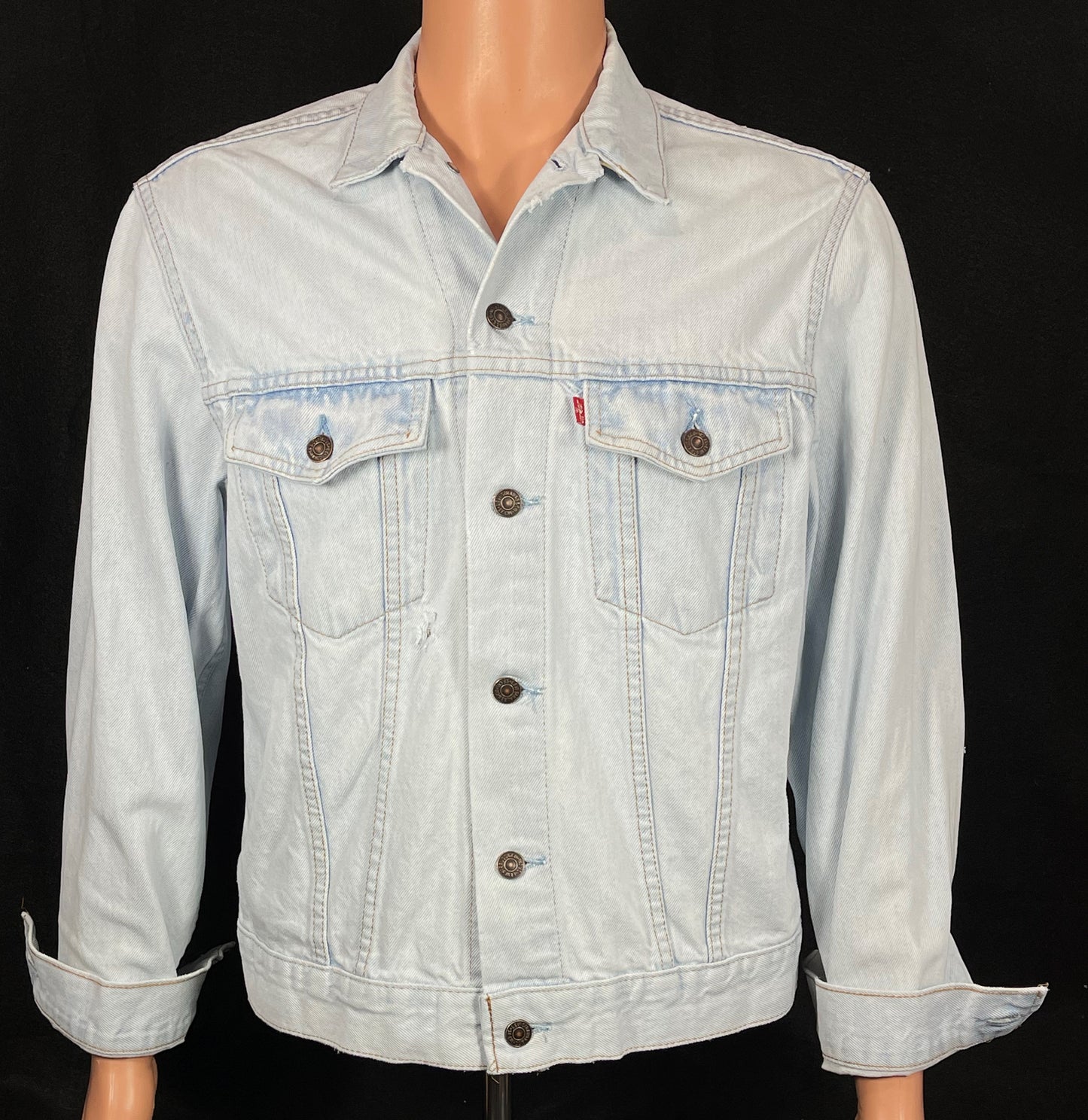 Upcycle Elton John Levis Denim Jacket Farewell Tour Mens Medium Womens Large