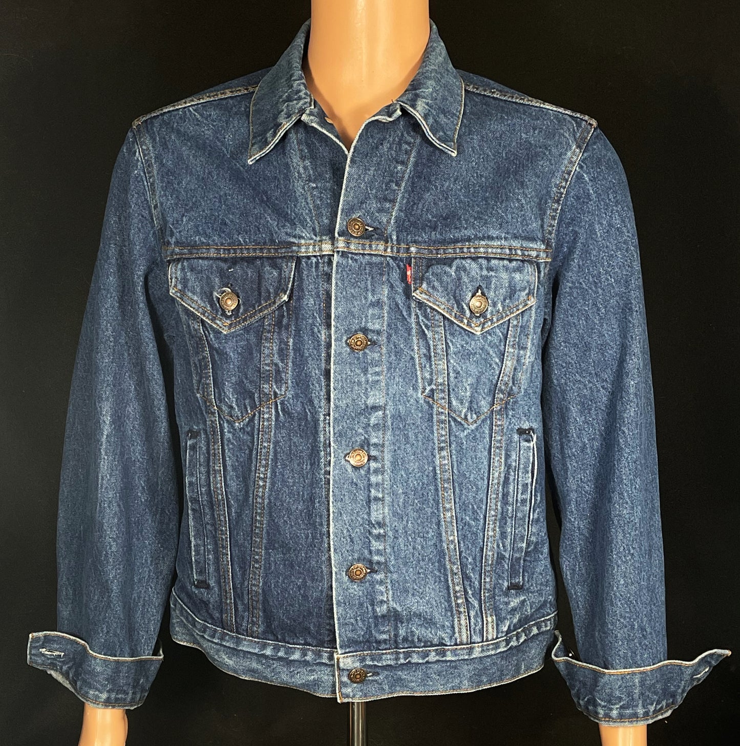 Upcycle David Bowie Levis Denim Jacket Ziggy Stardust Vintage USA 42 Mens Small Womens Large