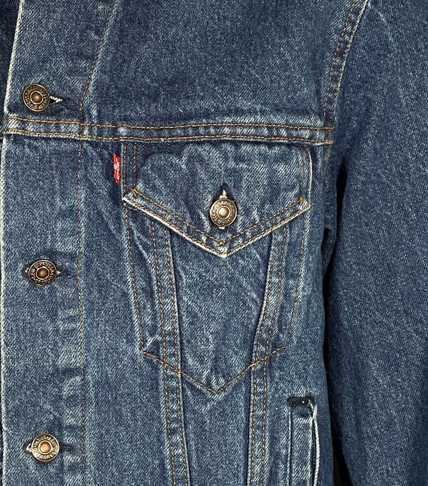 Upcycle David Bowie Levis Denim Jacket Ziggy Stardust Vintage USA 42 Mens Small Womens Large