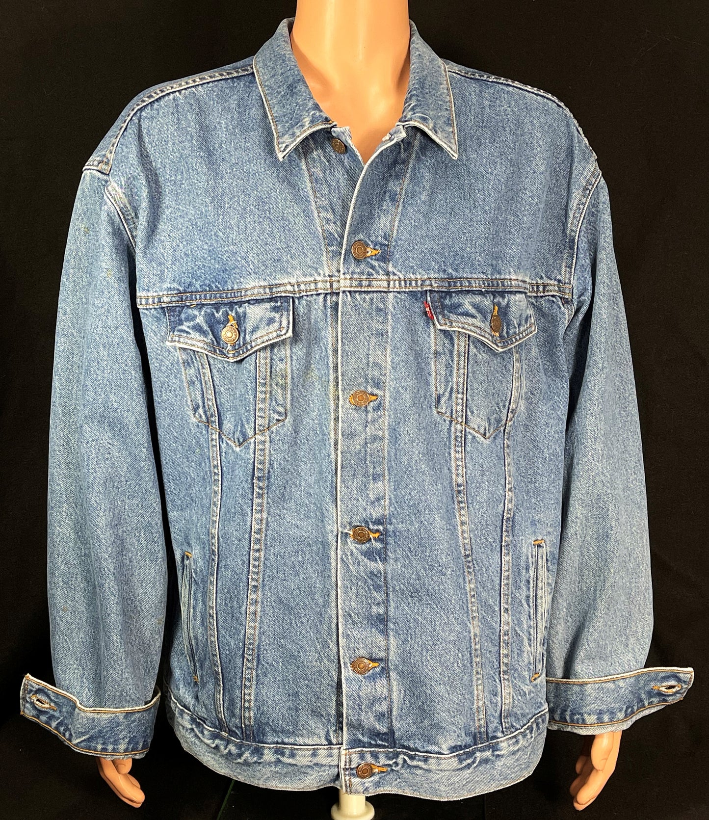 Upcycle Black Sabbath Levis Denim Jacket Vintage USA Tour 1978 Mens 2XL XXL