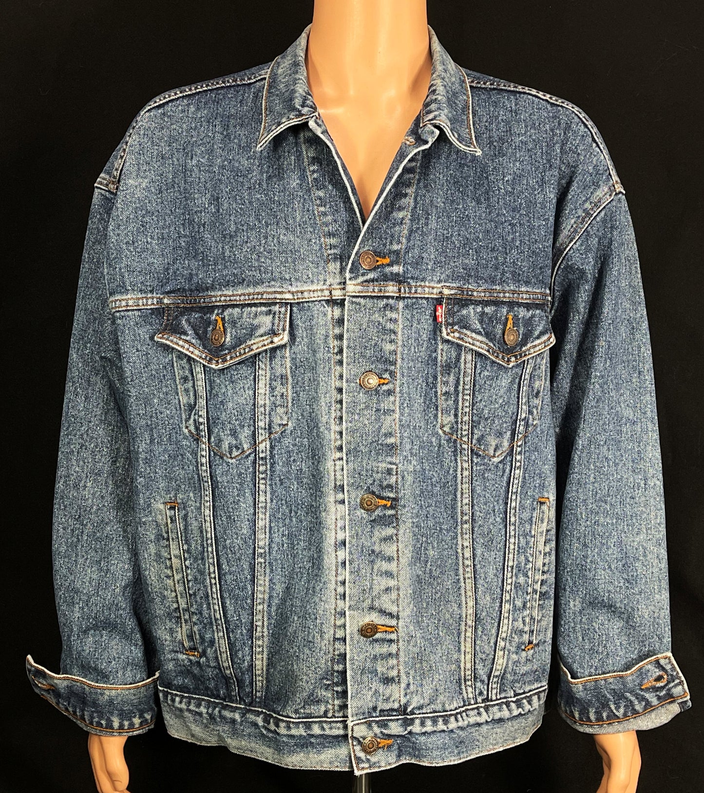 Upcycled Led Zeppelin Levis Denim Jacket Mens XLarge