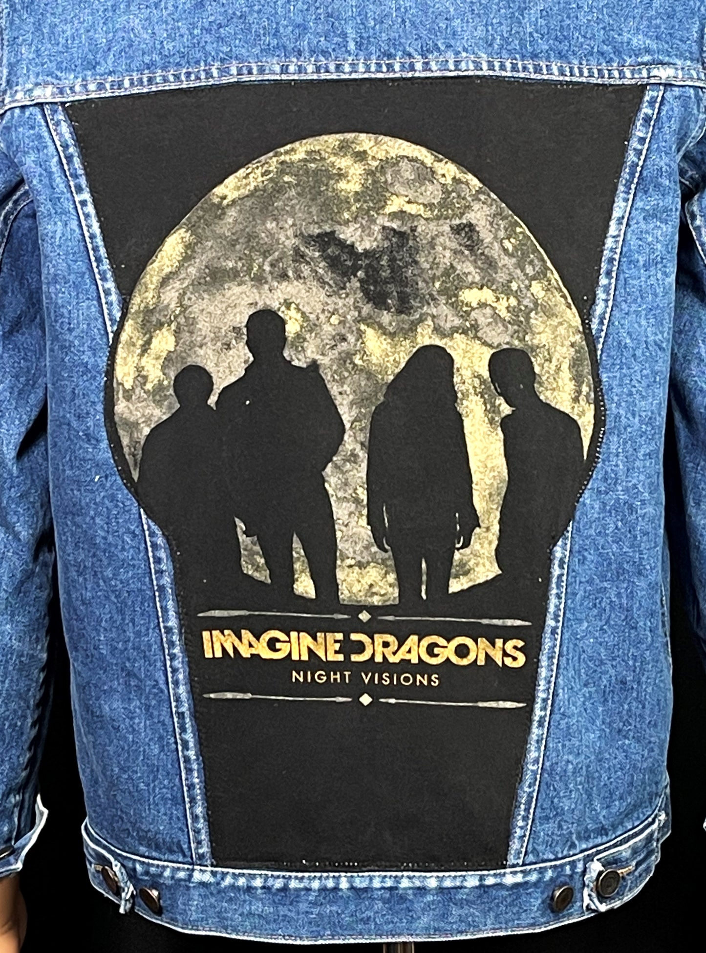 Upcycle Imagine Dragons Levi's Denim Jacket Men's Small Women's Large