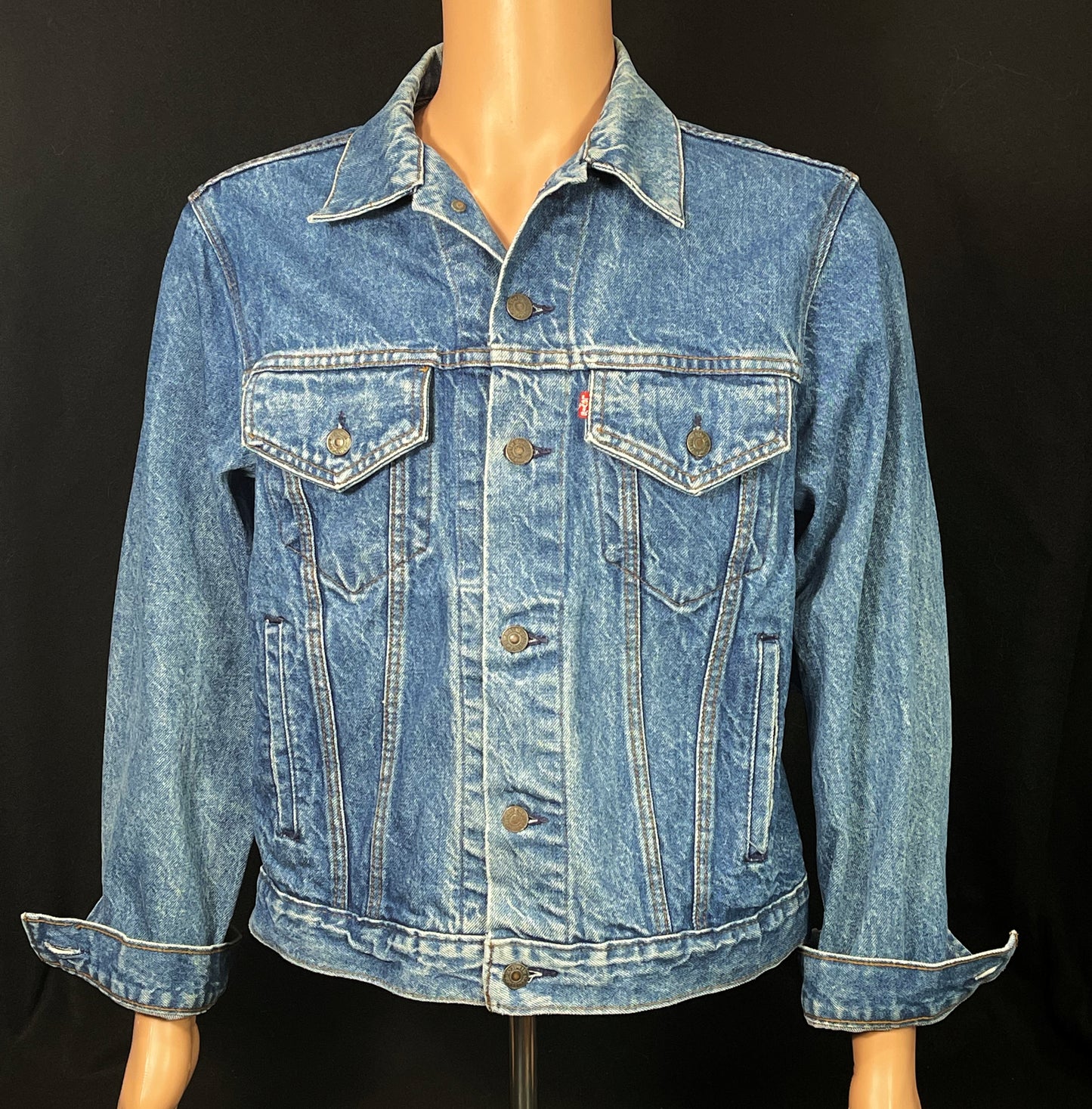 Upcycle Grateful Dead Levis Denim Jacket Vintage USA 42R Mens Small Womens Large