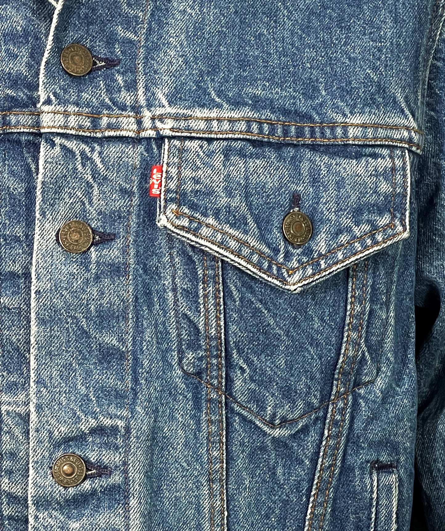 Upcycle Grateful Dead Levis Denim Jacket Vintage USA 42R Mens Small Womens Large
