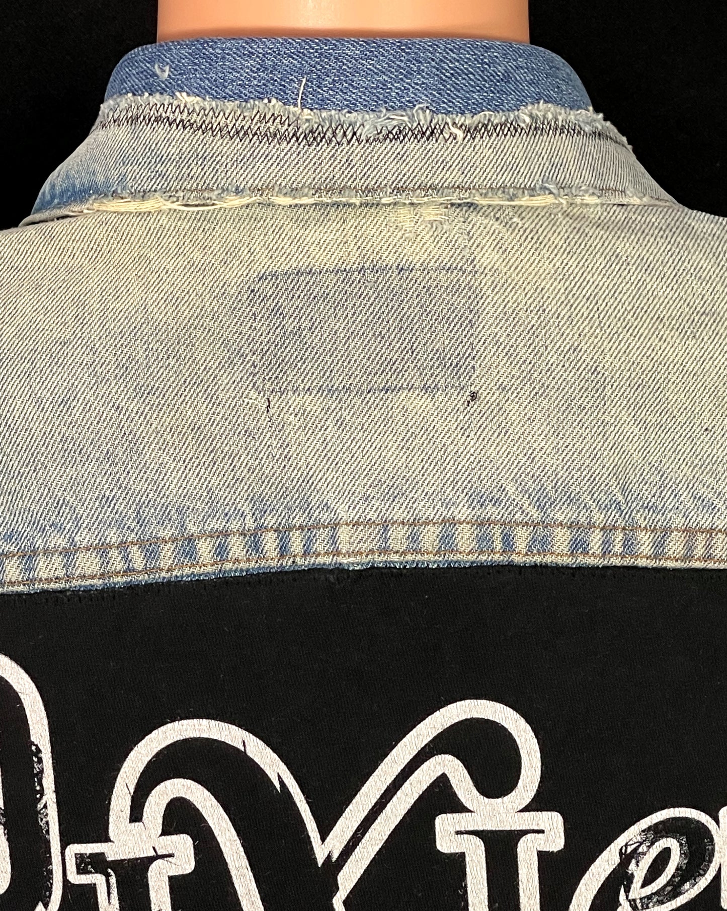 Upcycle Pixies Levis Denim Jacket Distressed Mens Medium Womens Large