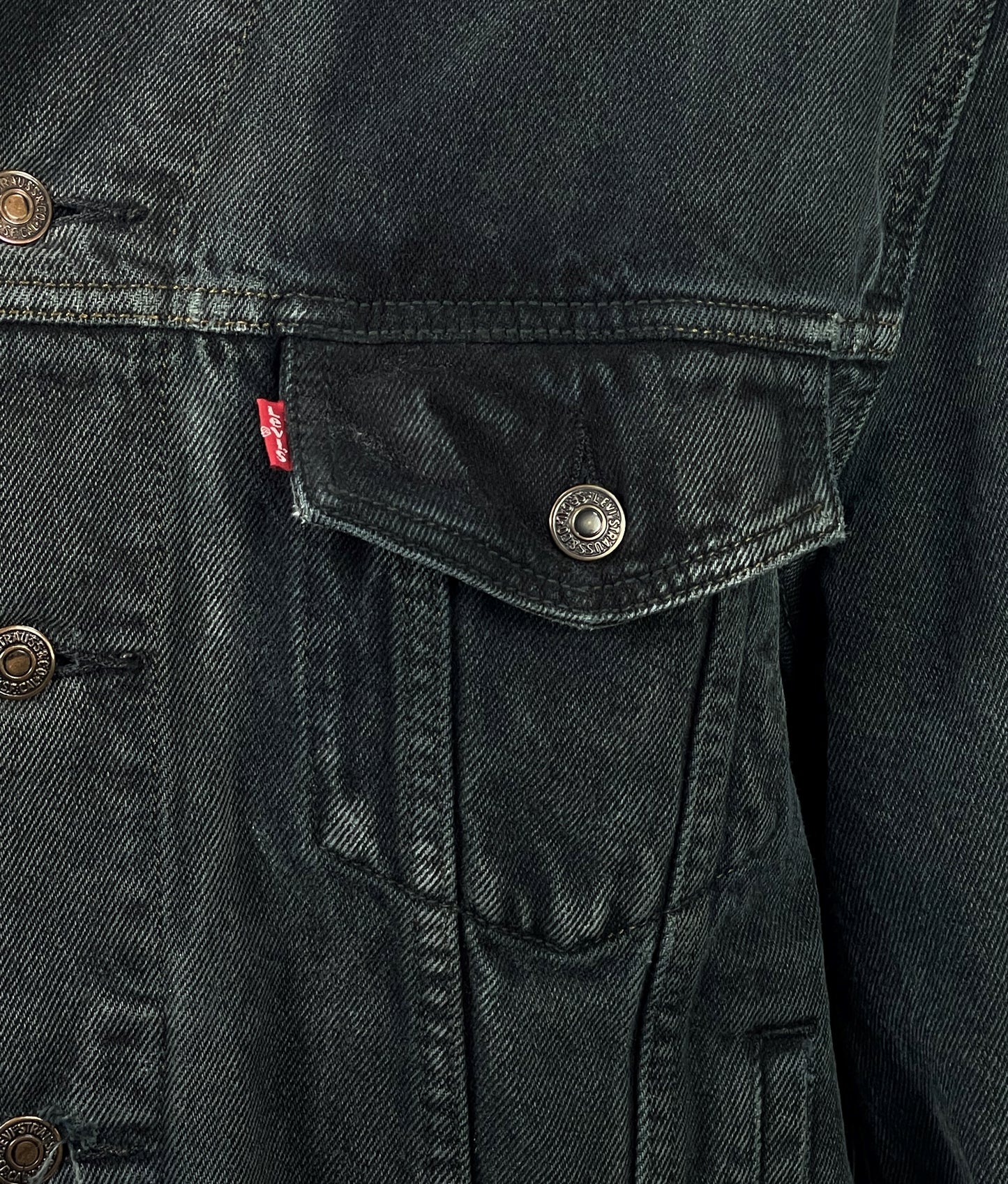 Upcycle Iron Maiden Levis Black Denim Jacket Mens Large