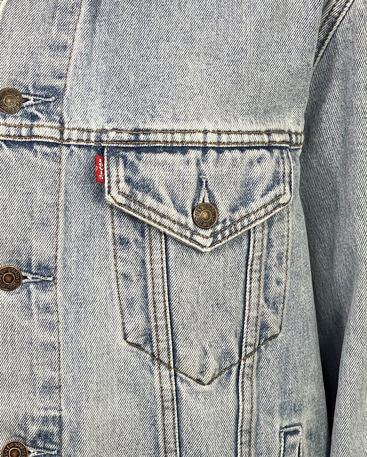 Upcycle Pantera Levis Denim Jacket Mens XLarge