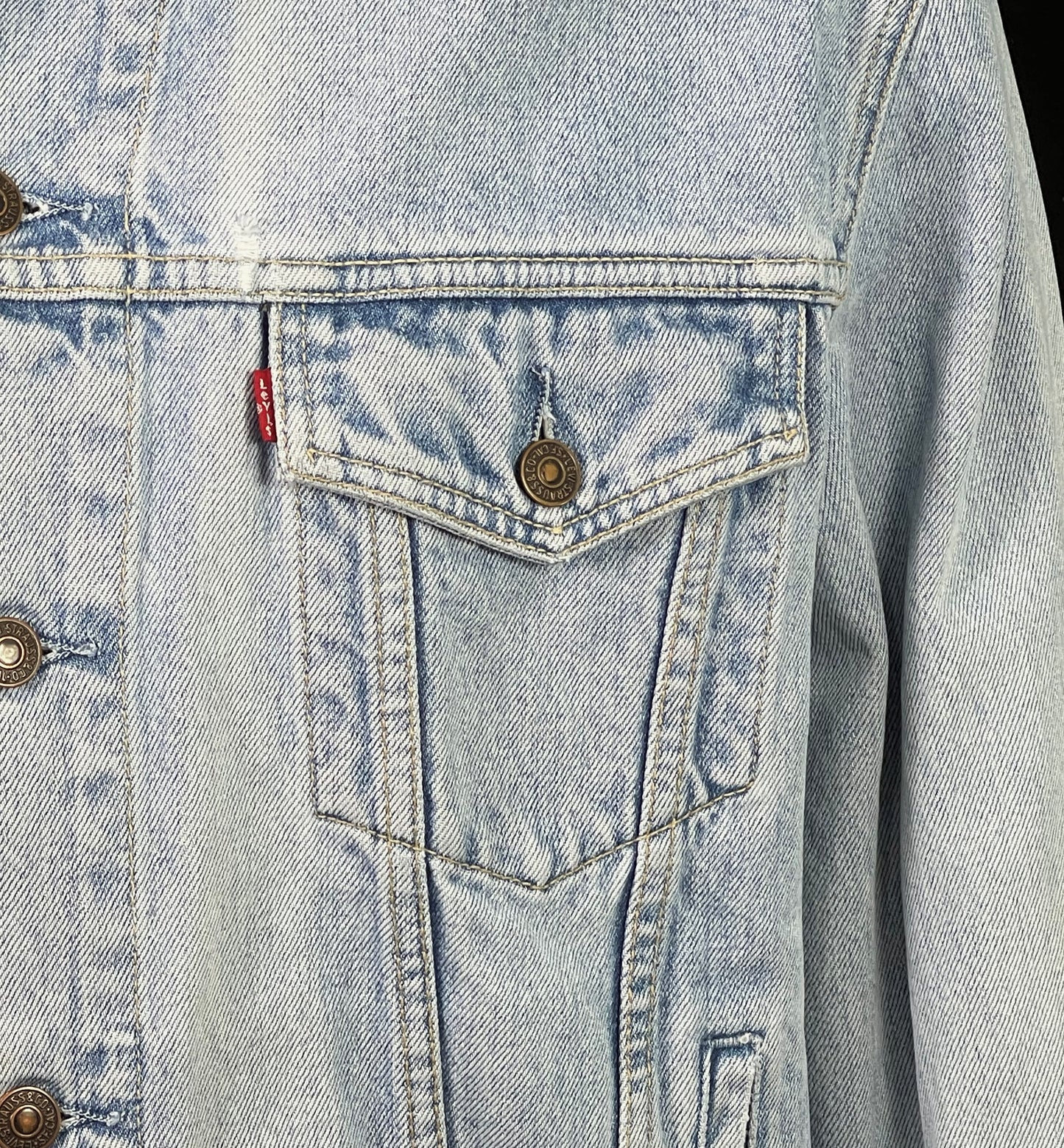 Upcycle Metallica Levi's Denim Jacket Pushead Distressed Mens XLarge