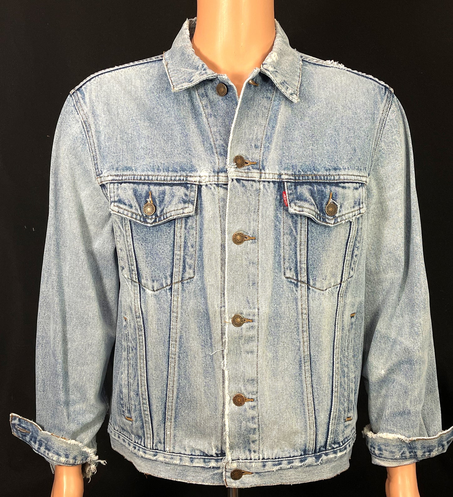 Upcycle Ozzy Osbourne Levis Denim Jacket Men's Medium Womens Large