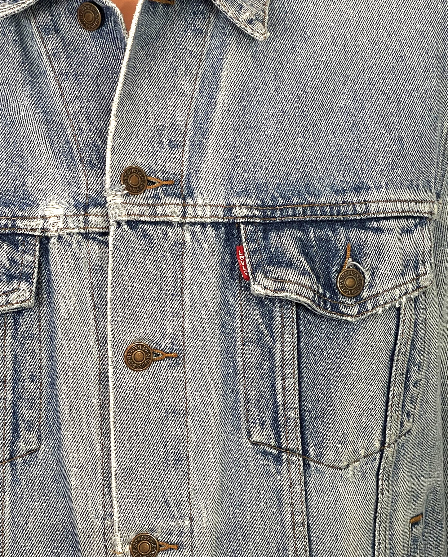 Upcycle Ozzy Osbourne Levis Denim Jacket Men's Medium Womens Large