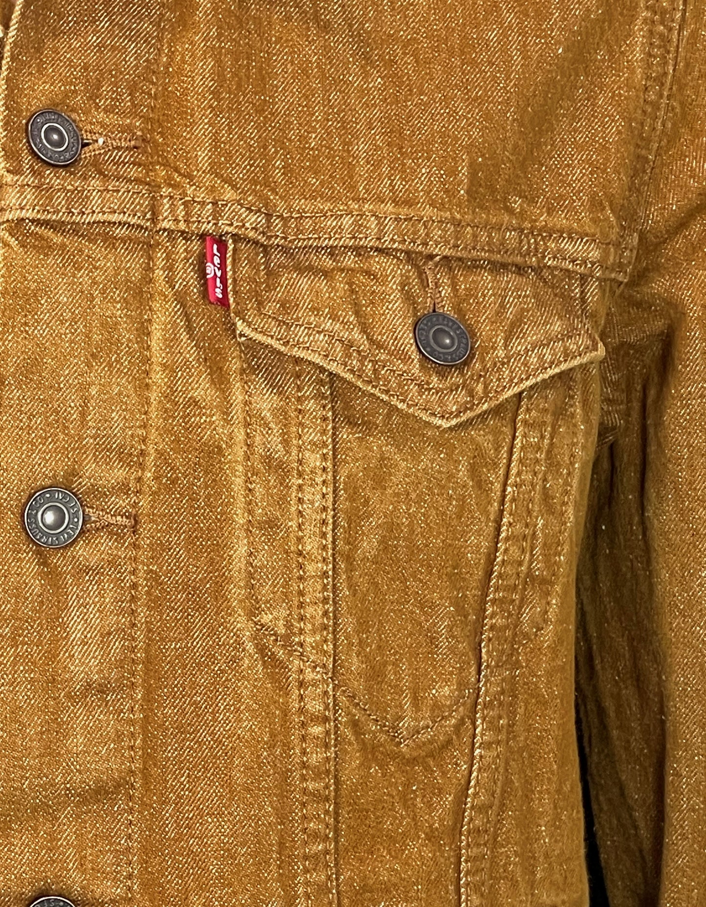 Upcycle Grateful Dead Levis Brown Denim Jacket Spring Tour 90 Men's Medium Women's Large