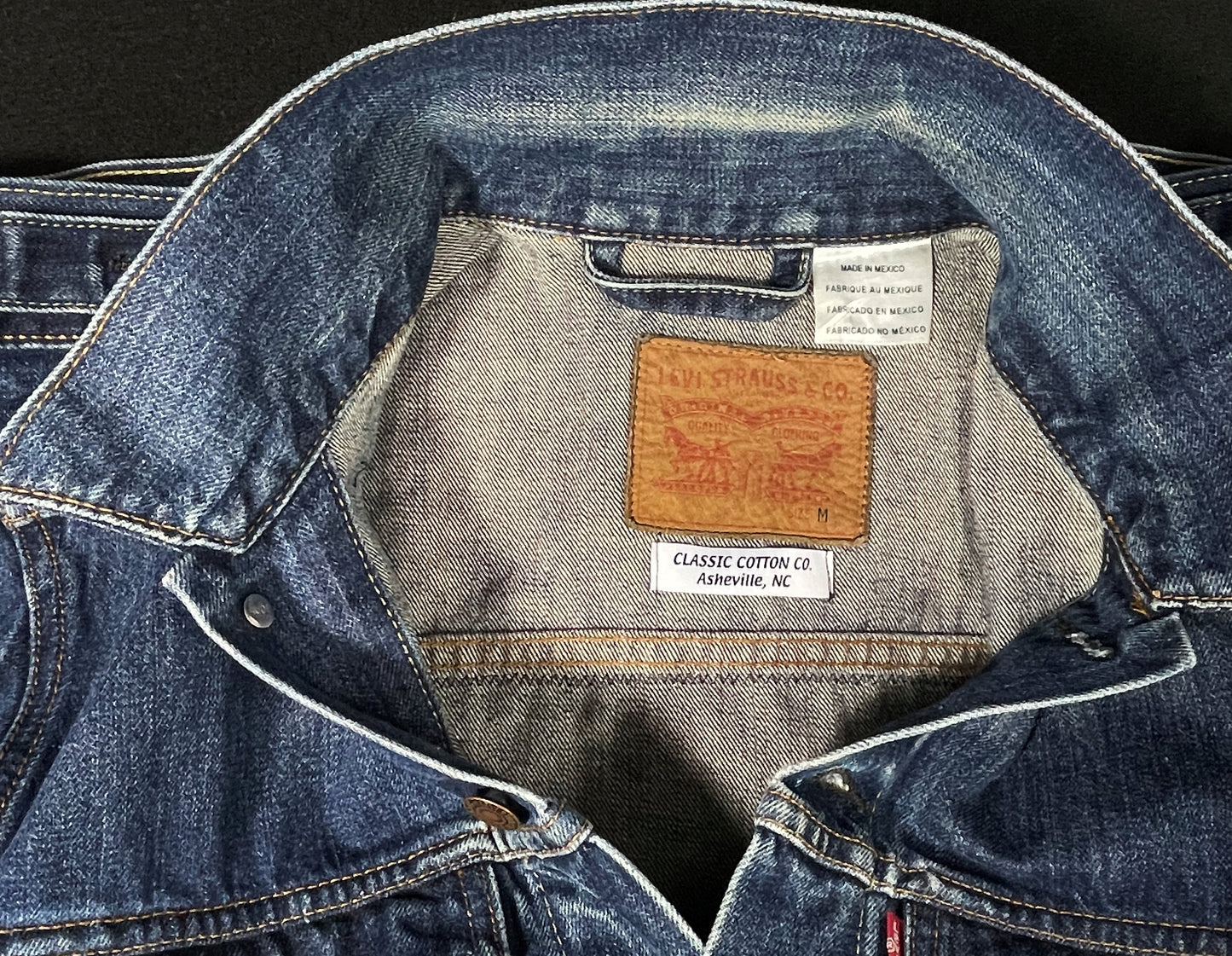Upcycle Pink Floyd Levis Denim Jacket The Wall Mens Medium Womens Large