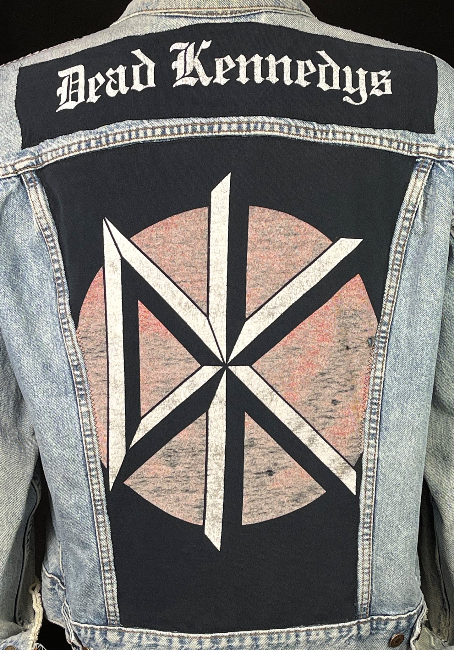 Upcycle Dead Kennedys Levi's Denim Jacket Distressed Men's Large Women's XLarge