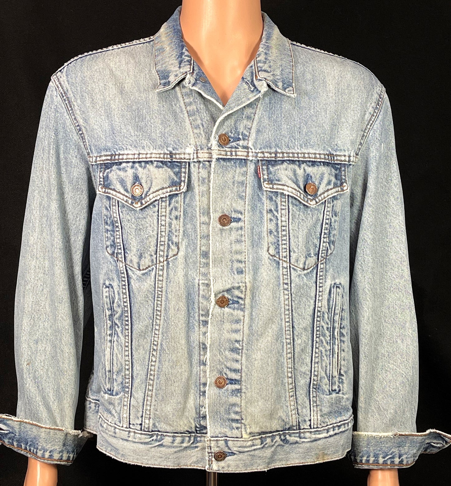 Upcycle Dead Kennedys Levi's Denim Jacket Distressed Men's Large Women's XLarge