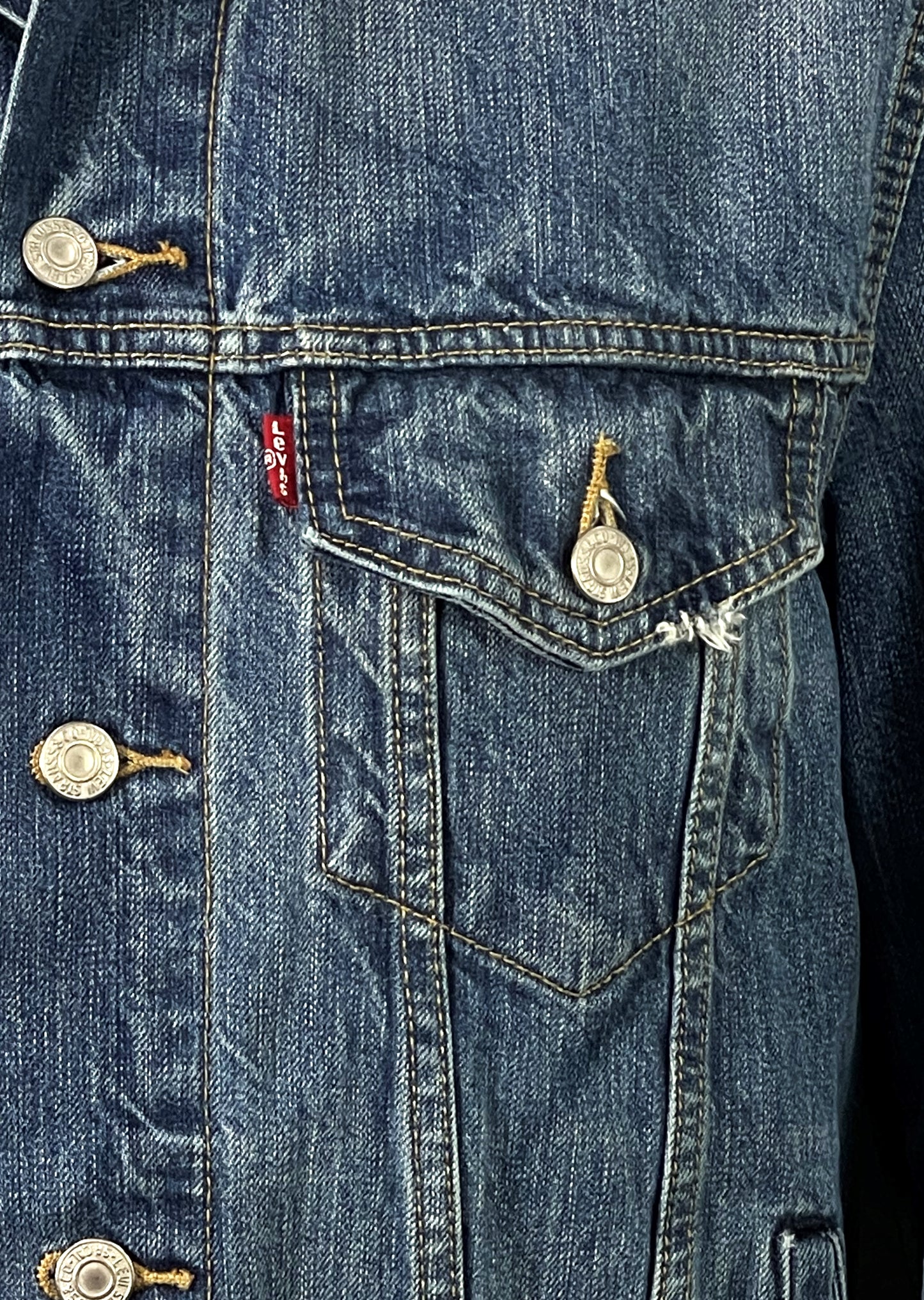 Upcycle Black Rebel Motorcycle Club Levi's Denim Jacket Men's Medium Women's Large