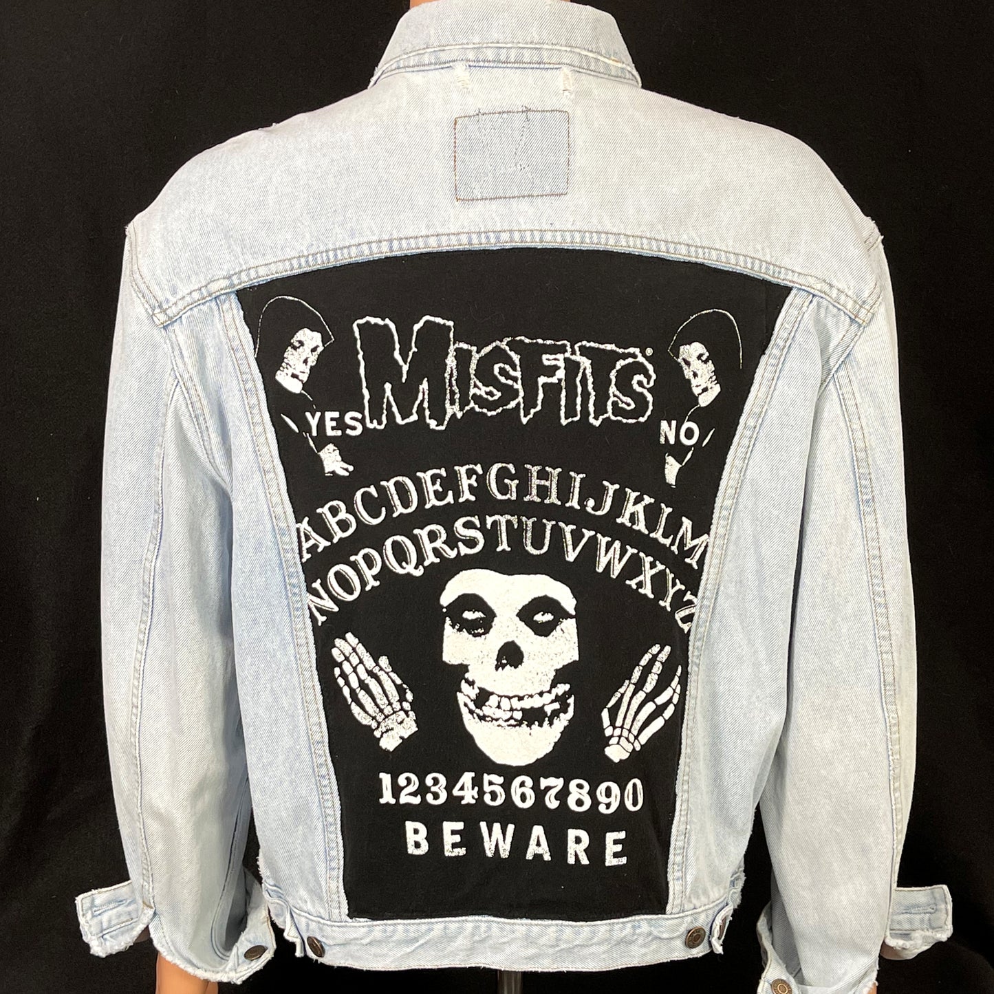 Upcycle Misfits Levis Denim Jacket Mens Large Womens XLarge