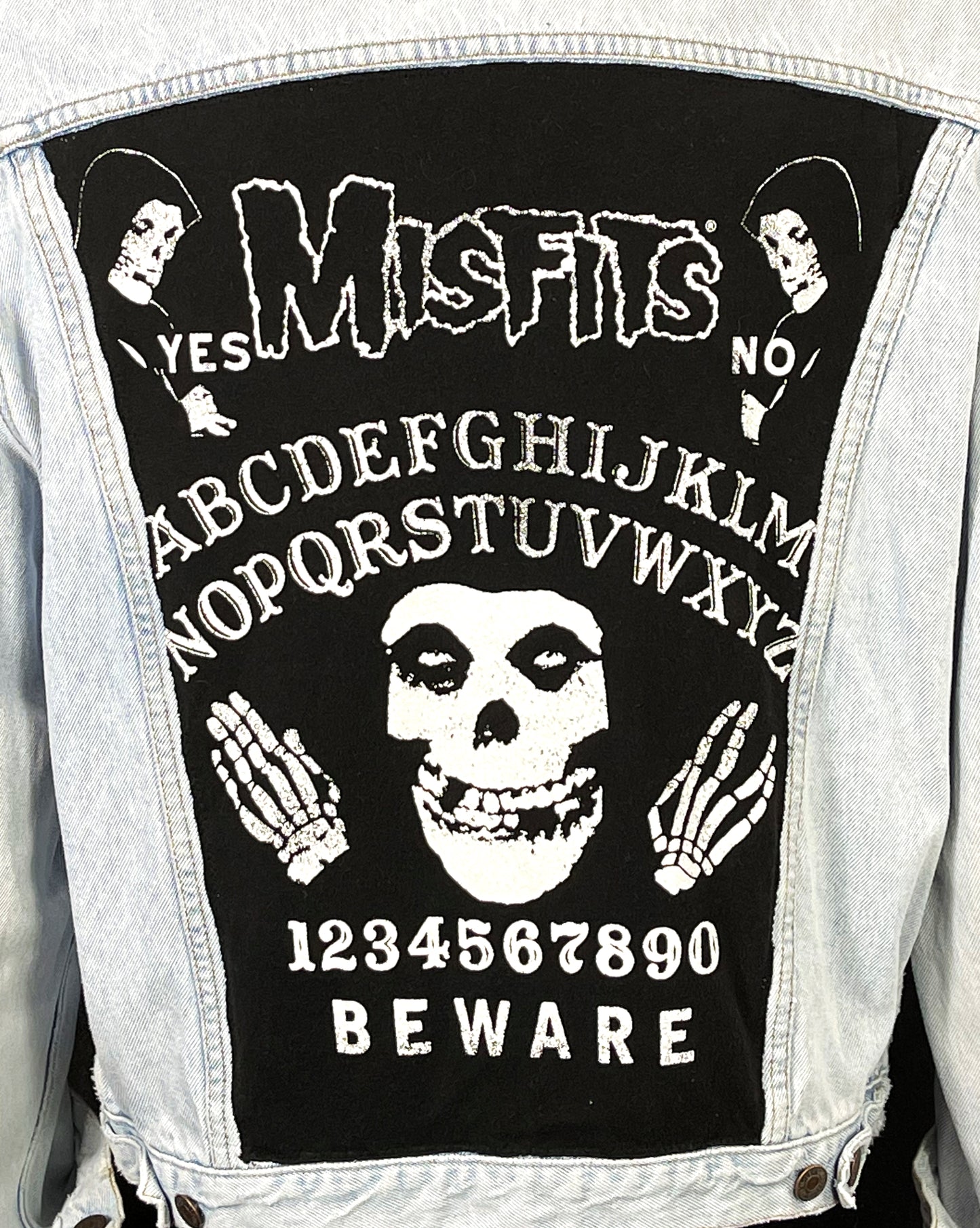Upcycle Misfits Levis Denim Jacket Mens Large Womens XLarge