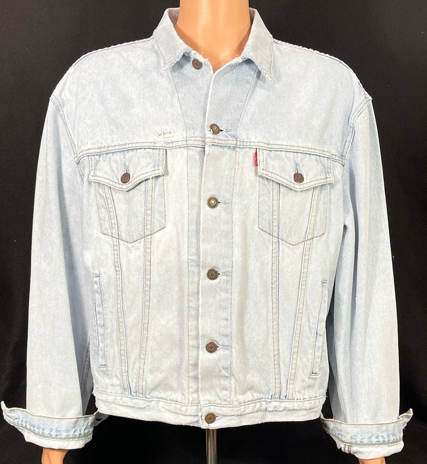 Upcycle Misfits Levis Denim Jacket Mens Large Womens XLarge