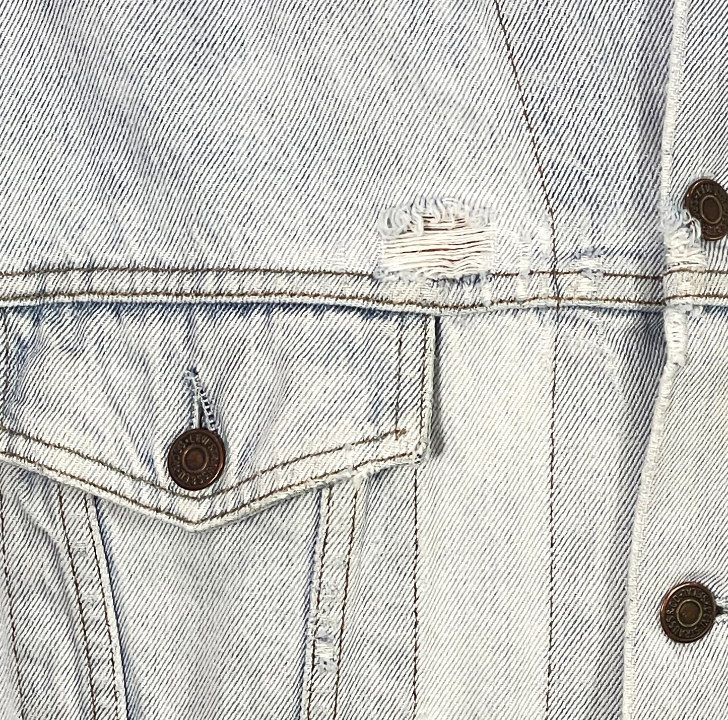 Upcycle Misfits Levis Denim Jacket Mens Large Womens XLarge