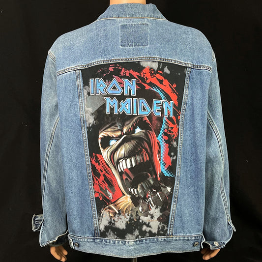 Upcycle Iron Maiden Levi's Denim Jacket Men's XLarge