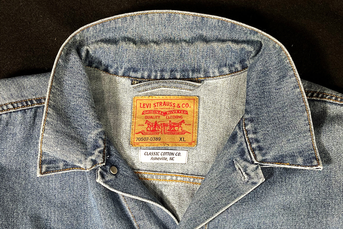 Upcycle Iron Maiden Levi's Denim Jacket Men's XLarge