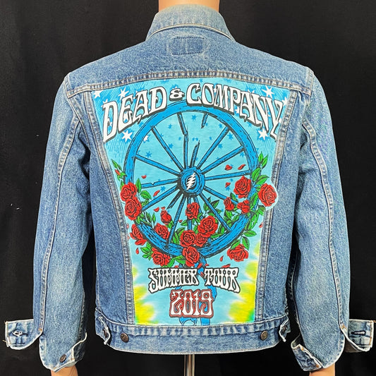 Upcycle Grateful Dead & Company Levi's Denim Jacket Summer Tour 2019 Vintage 42R USA Men's Small Women's Medium