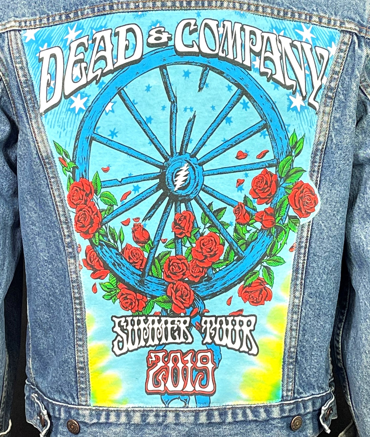 Upcycle Grateful Dead & Company Levi's Denim Jacket Summer Tour 2019 Vintage 42R USA Men's Small Women's Medium