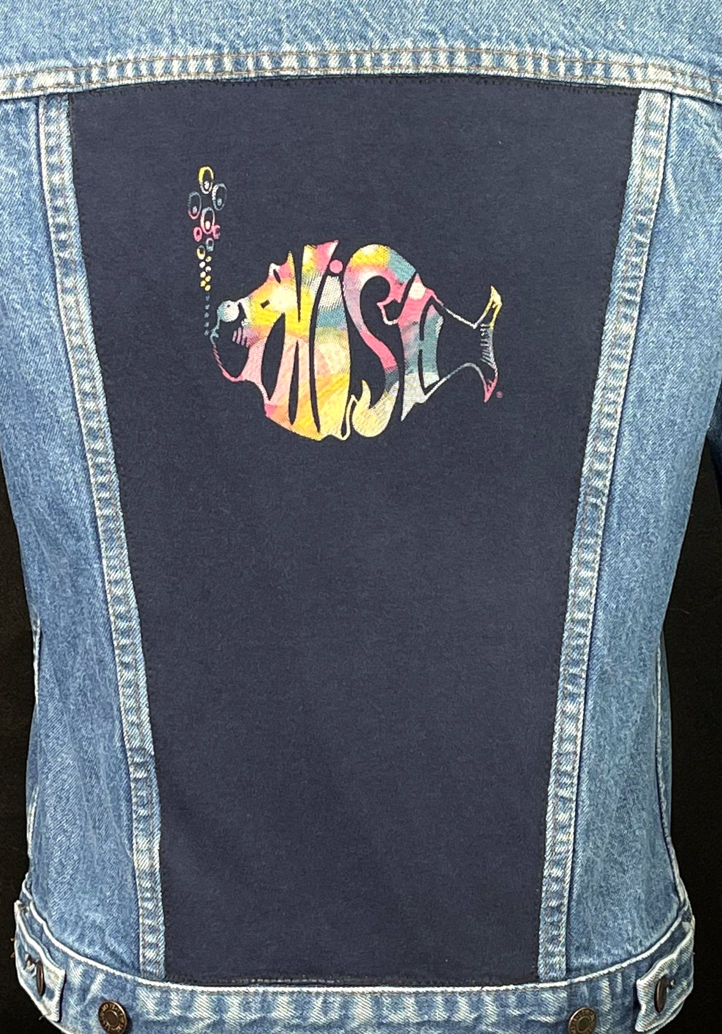 Upcycle Phish Levi's Denim Jacket Vintage USA Size 36 Mens Small Womens Medium
