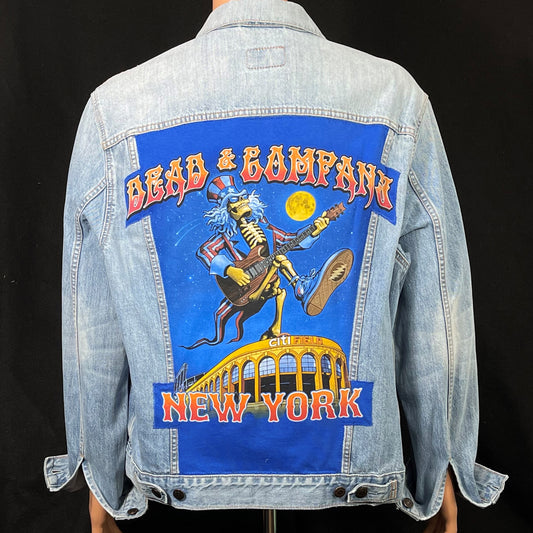 Upcycle Grateful Dead and Company Levis Denim Jacket New York Mens XLarge
