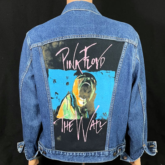Upcycle Pink Floyd Levi's Denim Jacket The Wall Men's Large Women's XLarge