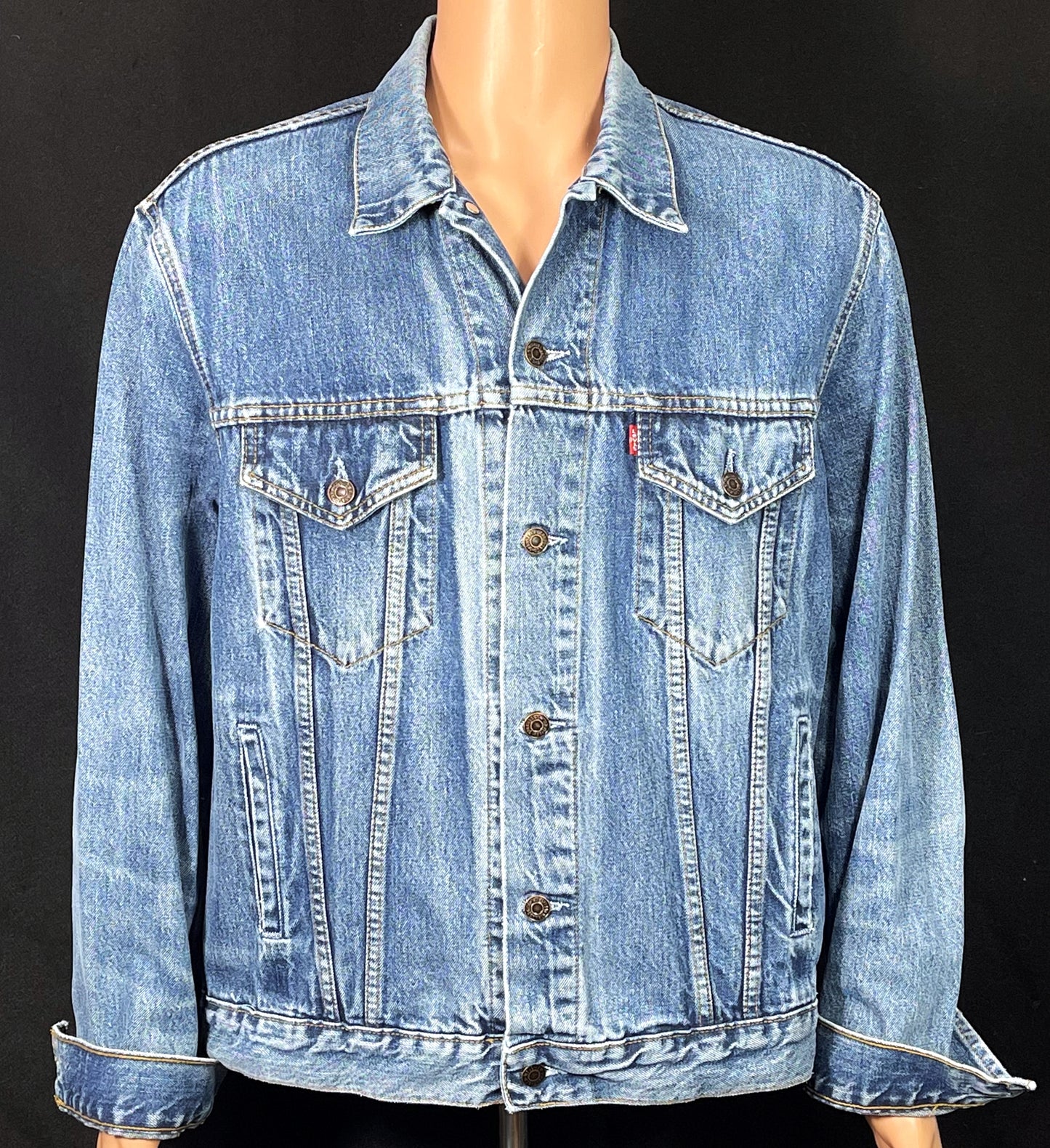 Upcycle Duane Allman Levi's Denim Jacket Skydog Men's XLarge