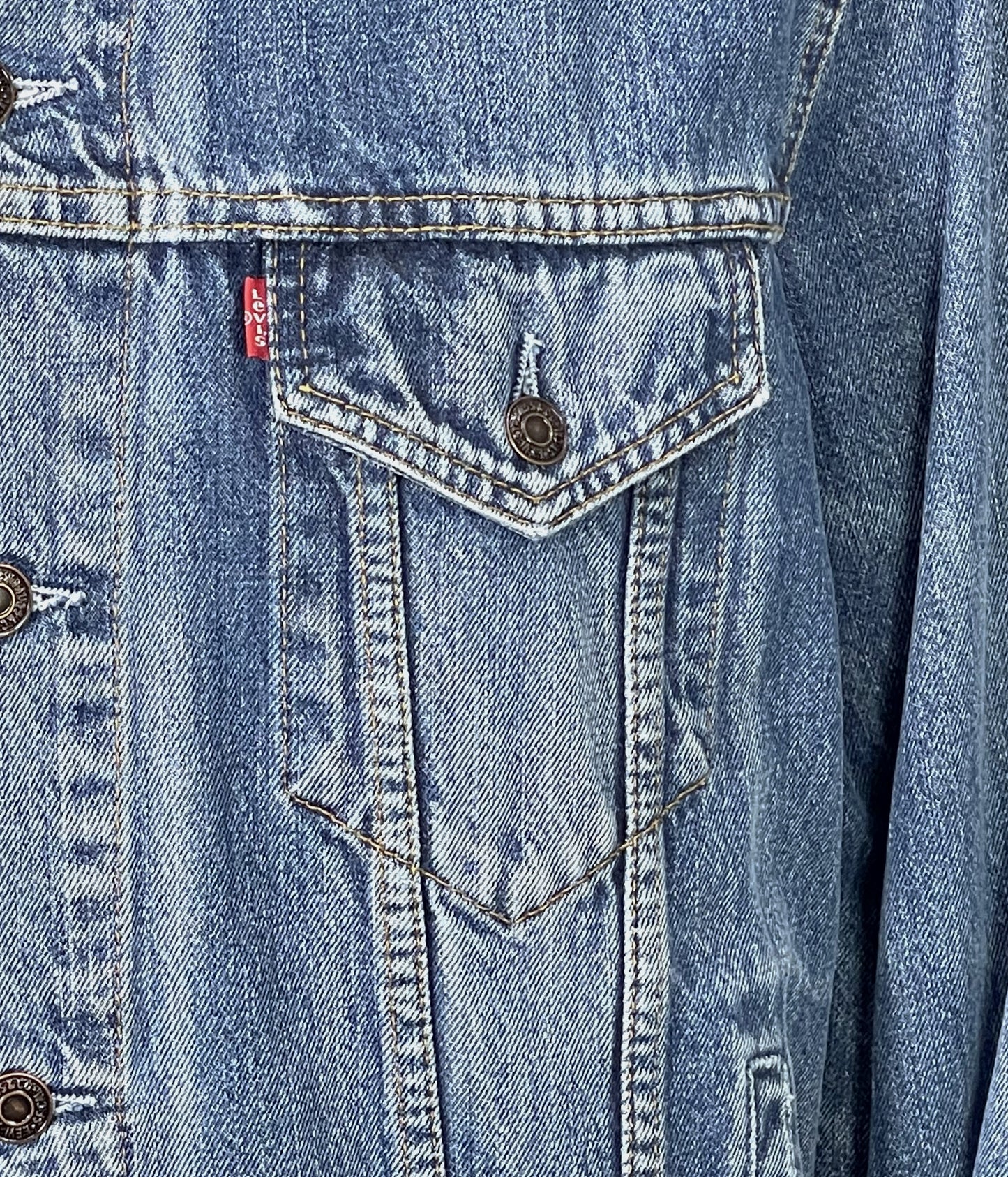 Upcycle Duane Allman Levi's Denim Jacket Skydog Men's XLarge