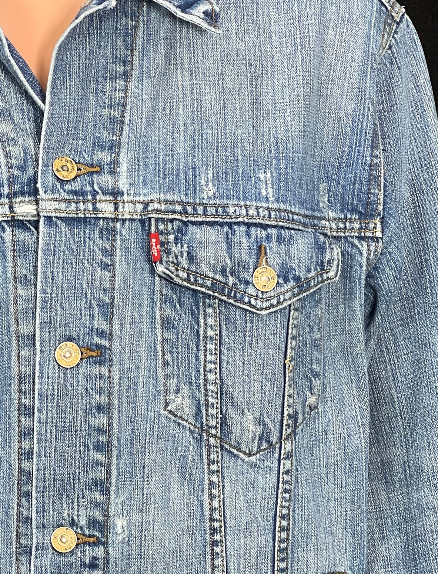 Upcycle Metallica Levi's Denim Jacket Pushead Men's XLarge