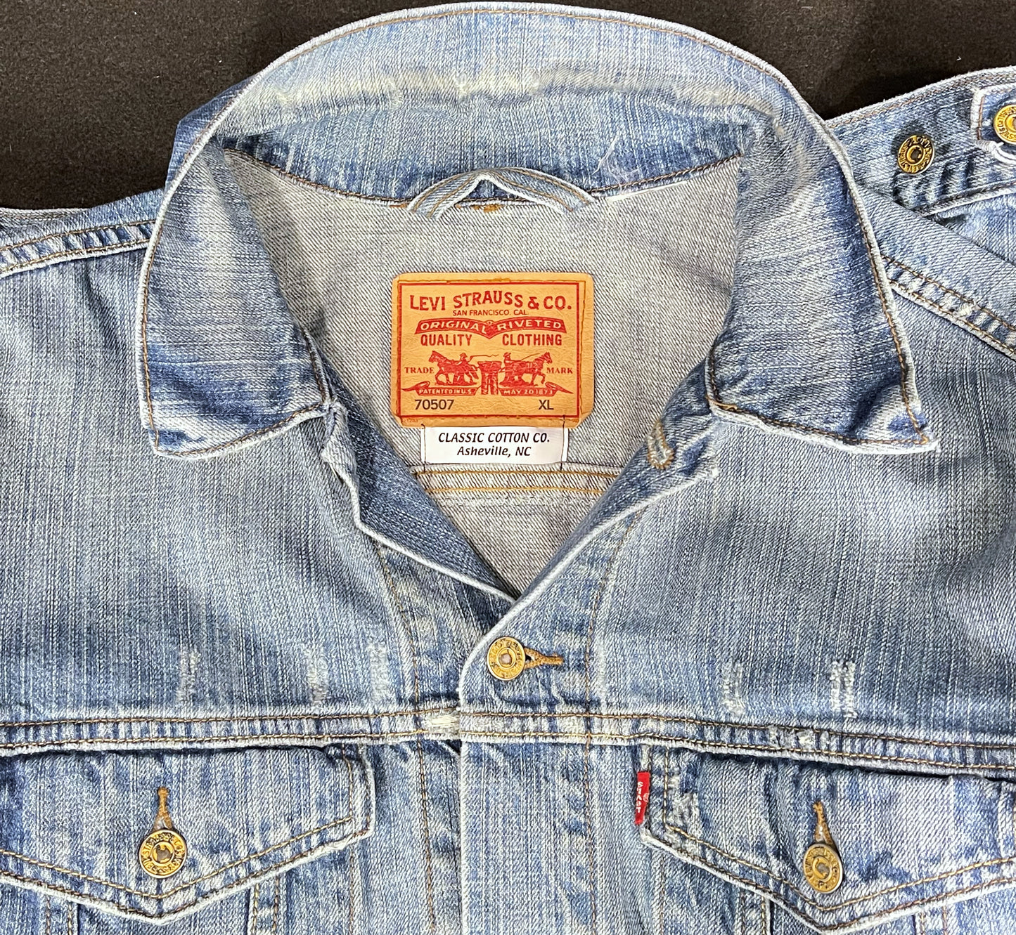 Upcycle Metallica Levi's Denim Jacket Pushead Men's XLarge
