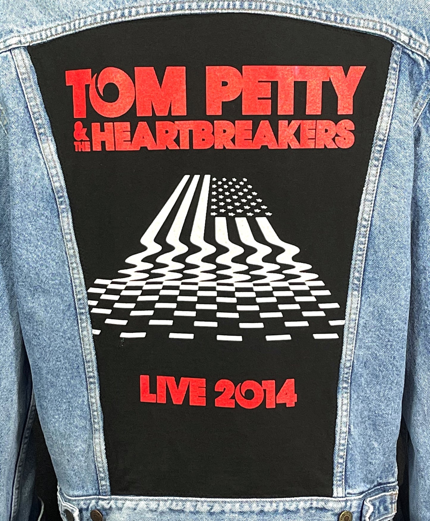Upcycle Tom Petty and the Heartbreakers Levi's Denim Jacket Vintage Men's Large Women's XLarge