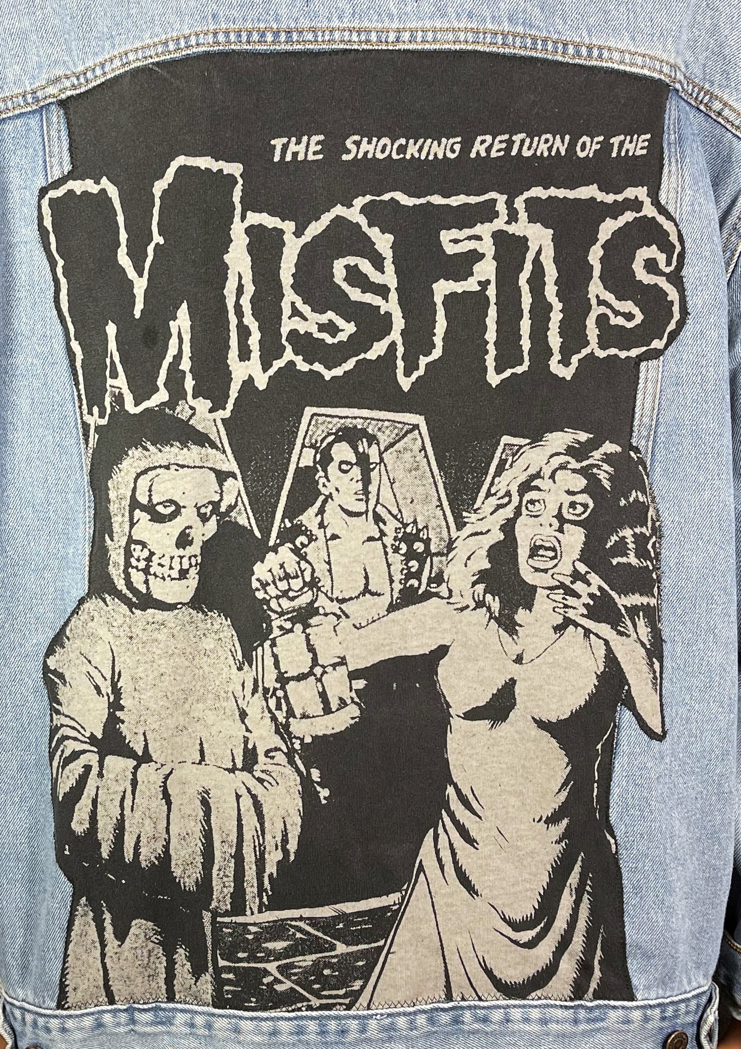 Upcycle Misfits Levi's Denim Jacket Mens XLarge