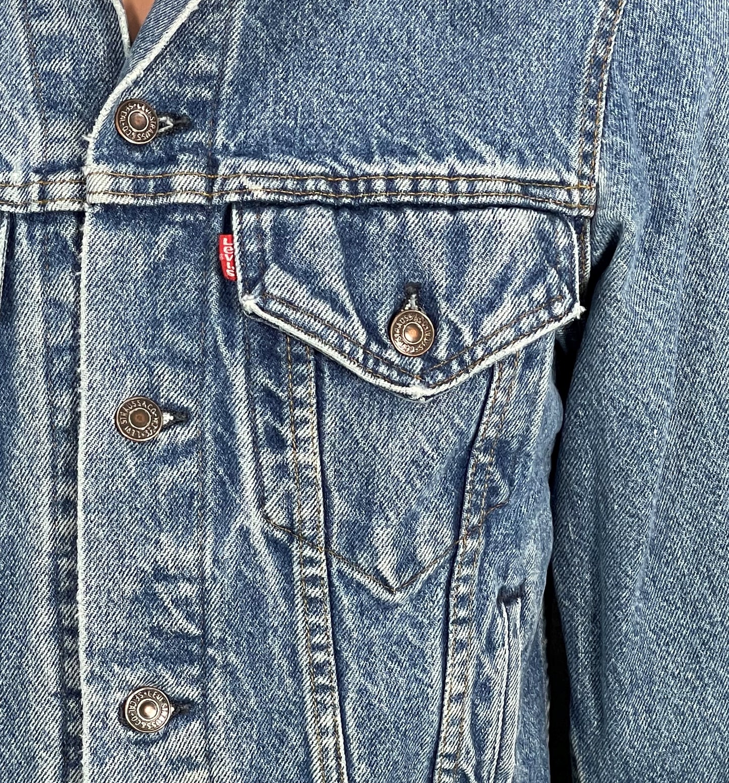 Upcycle Grateful Dead Levi's Denim Jacket Vintage USA 38 Men's Small Women's Medium