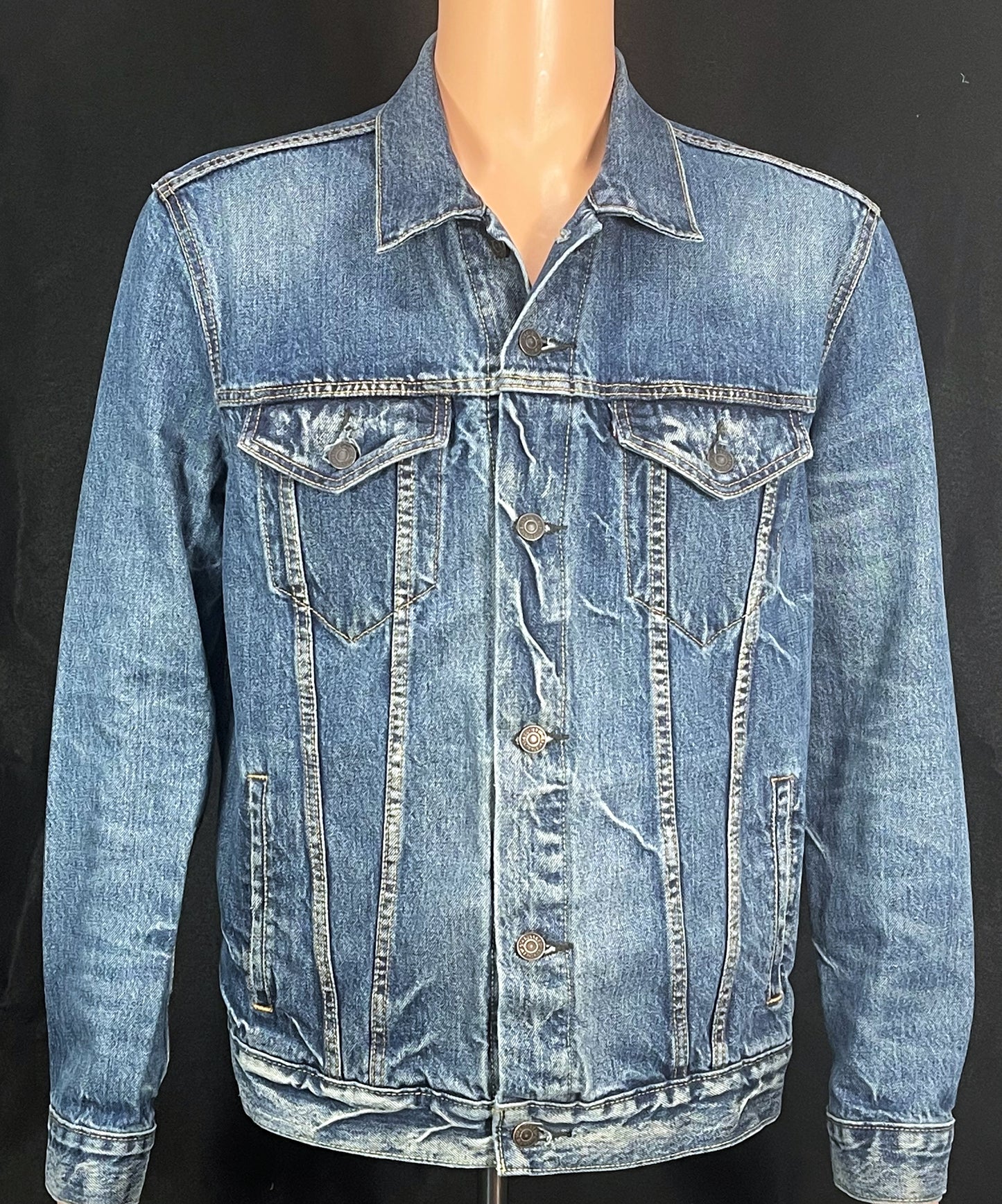 Upcycle Van Halen Levi's Denim Jacket World Tour 2012 Men's Large Women's Xlarge