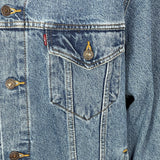 Upcycle Grateful Dead Jerry Garcia Levi's Denim Jacket Men's XLarge