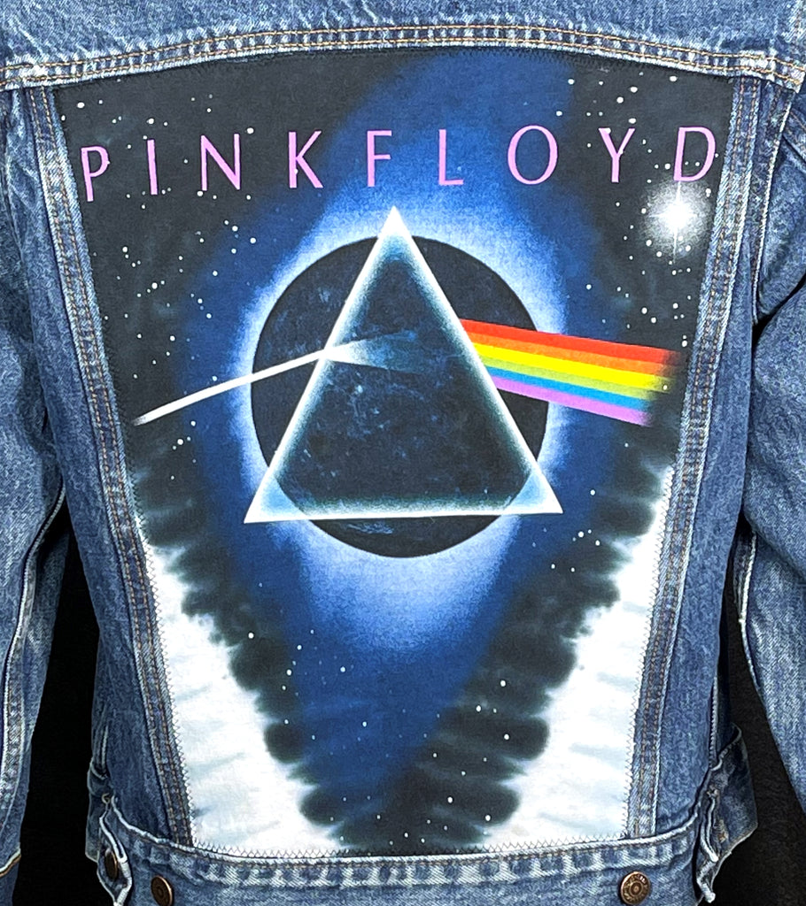 Upcycle Pink Floyd Levi's Denim Jacket USA Men's Small Women's Medium