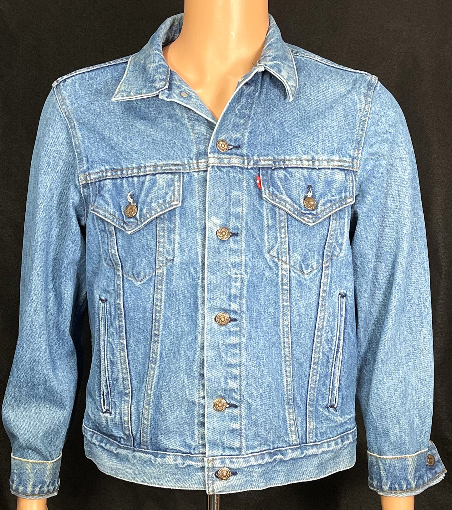 Upcycle Guns N Roses Levi's Denim Jacket Vintage USA 42R Men's Medium Women's Large