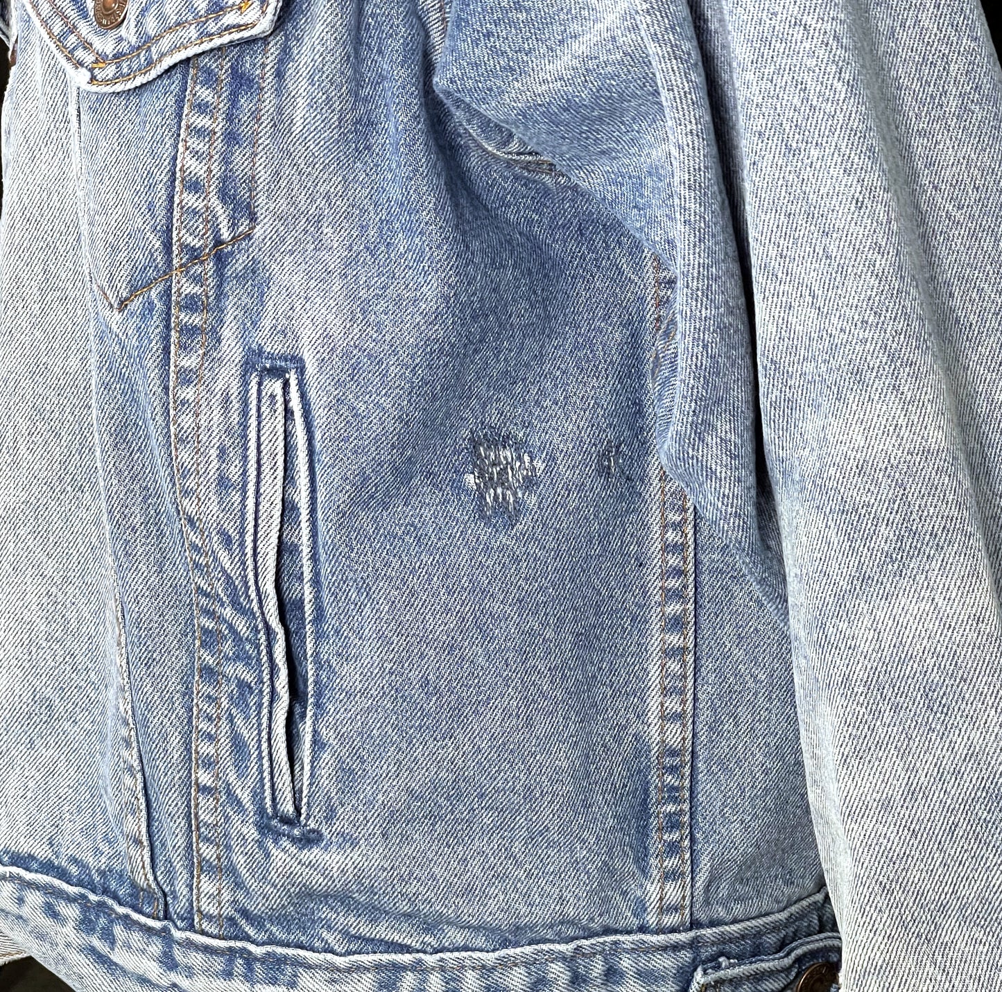 Upcycle Grateful Dead Levi's Denim Jacket Fare Thee Well Distressed Men's Large Women's XLarge