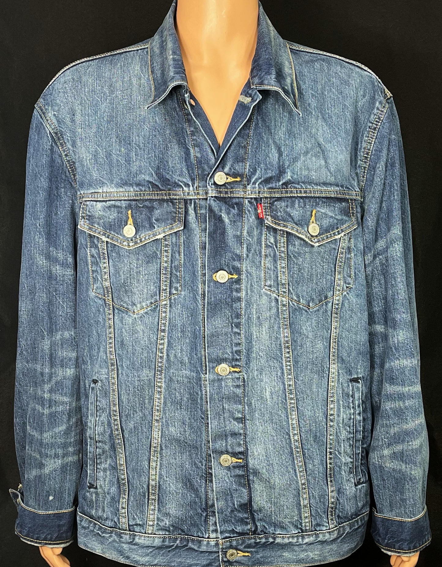 Upcycle Jimi Hendrix Levi's Denim Jacket Men's XXL