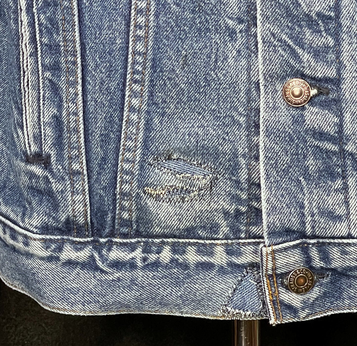 Upcycle Metallica Levi's Denim Jacket Vintage USA 42R Men's Small Women's Medium