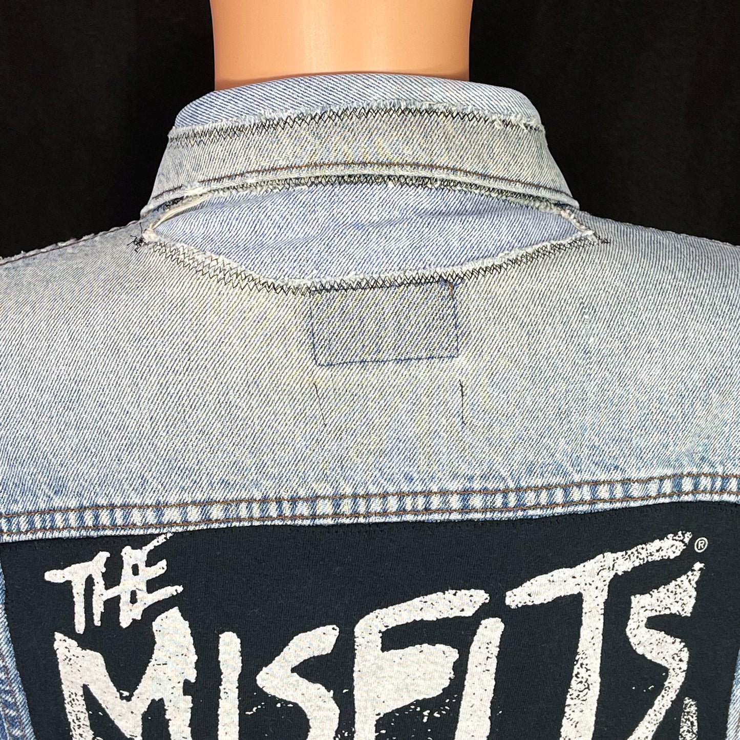 Upcycle Misfits Levi's Denim Jacket Vintage USA Distressed Men's Large Women's XLarge