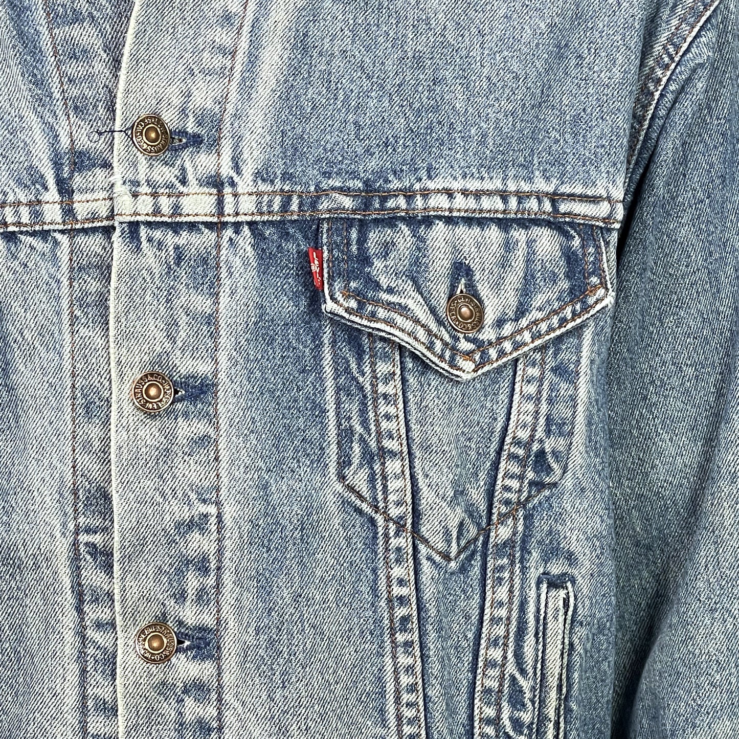 Upcycle Misfits Levi's Denim Jacket Vintage USA Distressed Men's Large Women's XLarge