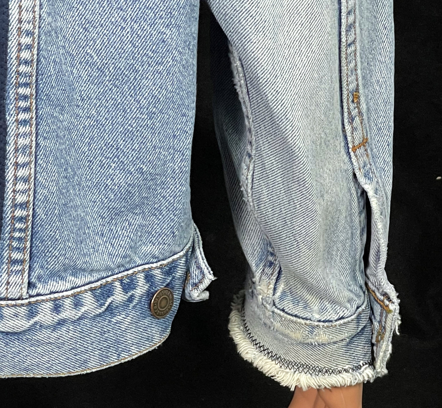 Upcycle Van Halen Levi's Denim Jacket Vintage USA Distressed Men's Large Women's XLarge
