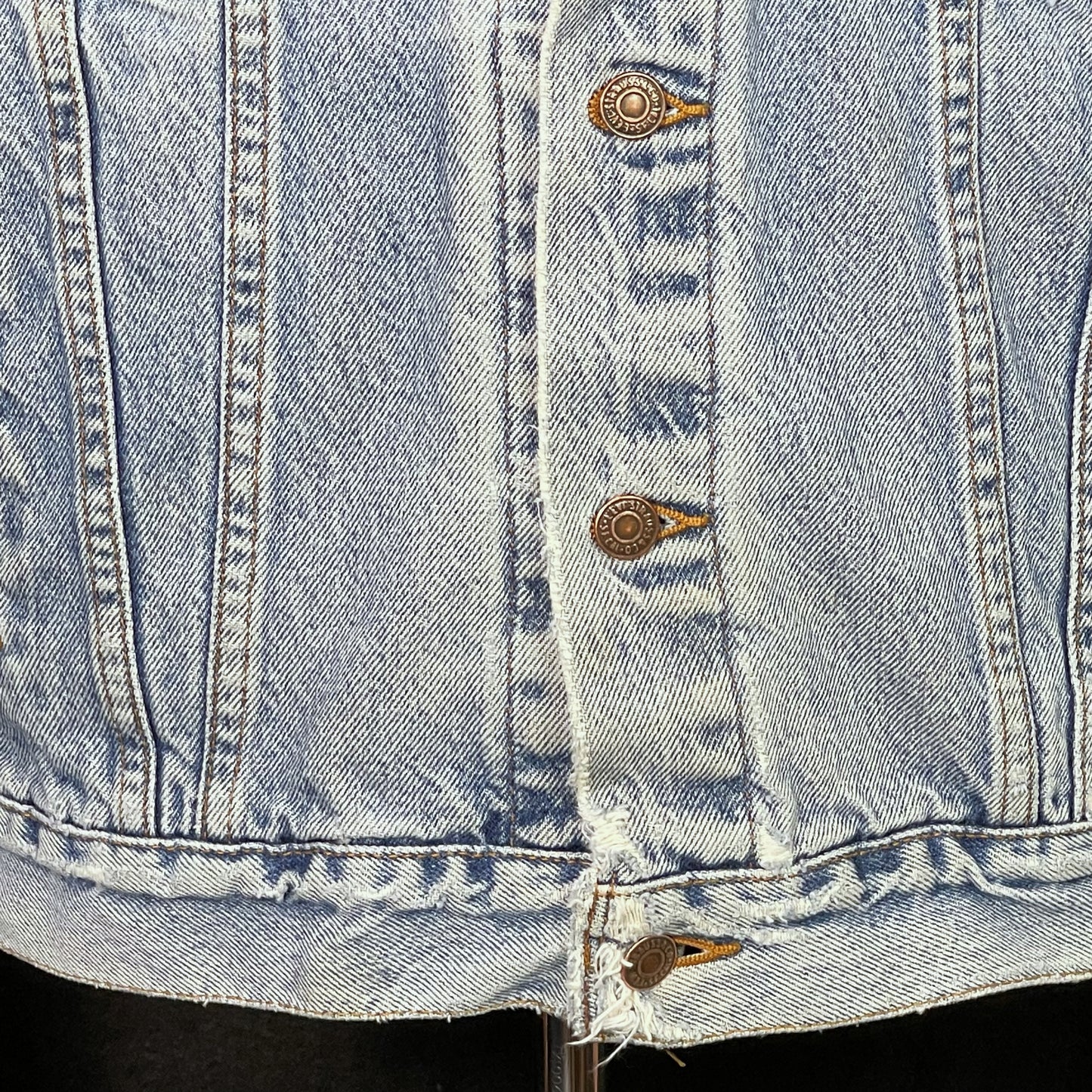 Upcycle Van Halen Levi's Denim Jacket Vintage USA Distressed Men's Large Women's XLarge