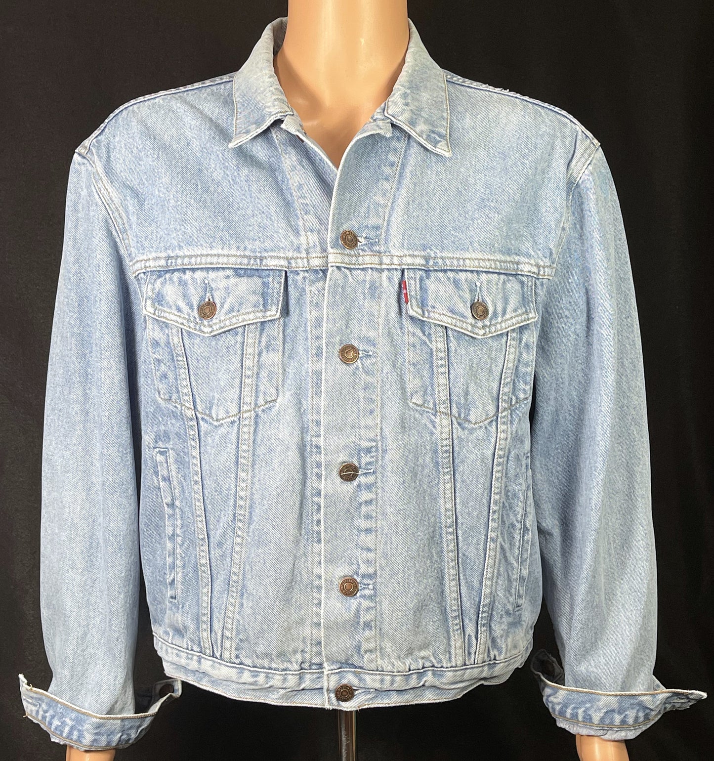 Upcycle Grateful Dead Jerry Garcia Band Levi's Denim Jacket Cats Under the Stars Men's Medium Women's Large